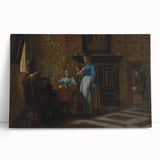 Baroque Interior Scene with Figures - Historical Art Prints