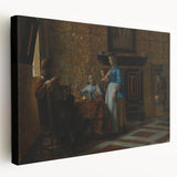 Baroque Interior Scene with Figures - Historical Art Prints