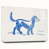 Expressionist Animal Study – Great Dane Abstract Blue Canvas Print