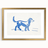 Expressionist Animal Study – Great Dane Abstract Blue Canvas Print