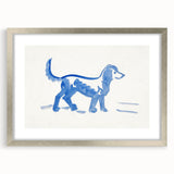 Expressionist Animal Study – Great Dane Abstract Blue Canvas Print