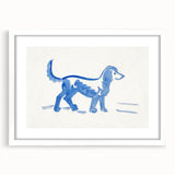 Expressionist Animal Study – Great Dane Abstract Blue Canvas Print