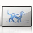 Expressionist Animal Study – Great Dane Abstract Blue Canvas Print