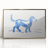 Expressionist Animal Study – Great Dane Abstract Blue Canvas Print