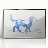 Expressionist Animal Study – Great Dane Abstract Blue Canvas Print