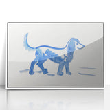 Expressionist Animal Study – Great Dane Abstract Blue Canvas Print