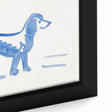 Expressionist Animal Study – Great Dane Abstract Blue Canvas Print