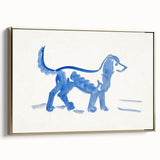 Expressionist Animal Study – Great Dane Abstract Blue Canvas Print