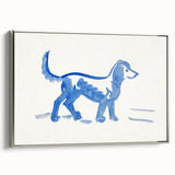 Expressionist Animal Study – Great Dane Abstract Blue Canvas Print