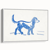 Expressionist Animal Study – Great Dane Abstract Blue Canvas Print
