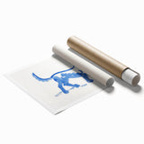 Expressionist Animal Study – Great Dane Abstract Blue Canvas Print