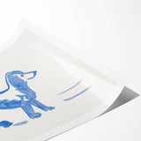 Expressionist Animal Study – Great Dane Abstract Blue Canvas Print