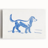 Expressionist Animal Study – Great Dane Abstract Blue Canvas Print