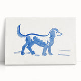 Expressionist Animal Study – Great Dane Abstract Blue Canvas Print
