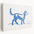 Expressionist Animal Study – Great Dane Abstract Blue Canvas Print