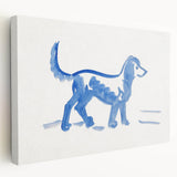 Expressionist Animal Study – Great Dane Abstract Blue Canvas Print