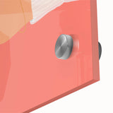 Large abstract wall art featuring assorted fruits in vibrant colors on acrylic glass, ideal for dining room decor.