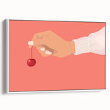 Vintage poster art of colorful fruits on extra large framed canvas, ideal for living room decor.