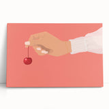 Black and white large art print of various fruits on stretched canvas, ideal for kitchen wall art.