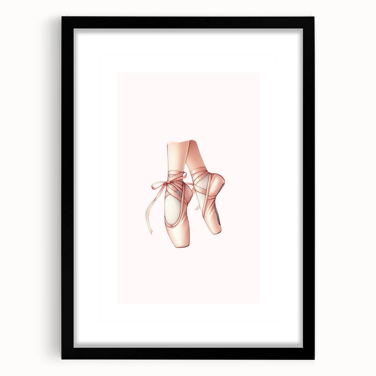 Ballet Pointe Shoes Kids Room Print - Girls Bedroom Wall Art