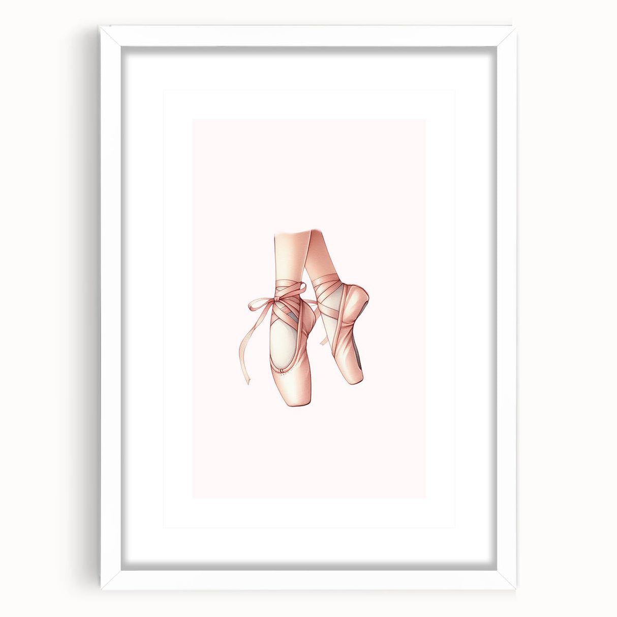 Ballet Pointe Shoes Kids Room Print - Girls Bedroom Wall Art