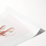 Ballet Pointe Shoes Kids Room Print - Girls Bedroom Wall Art