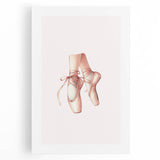 Ballet Pointe Shoes Kids Room Print - Girls Bedroom Wall Art