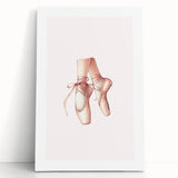 Ballet Pointe Shoes Kids Room Print - Girls Bedroom Wall Art