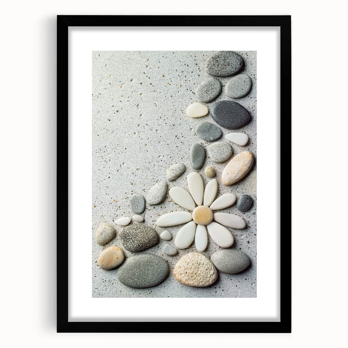 Black-framed landscape artwork featuring serene beach scene with soft waves and golden sand, ideal for coastal home decor. Perfect for adding tranquility to any room.