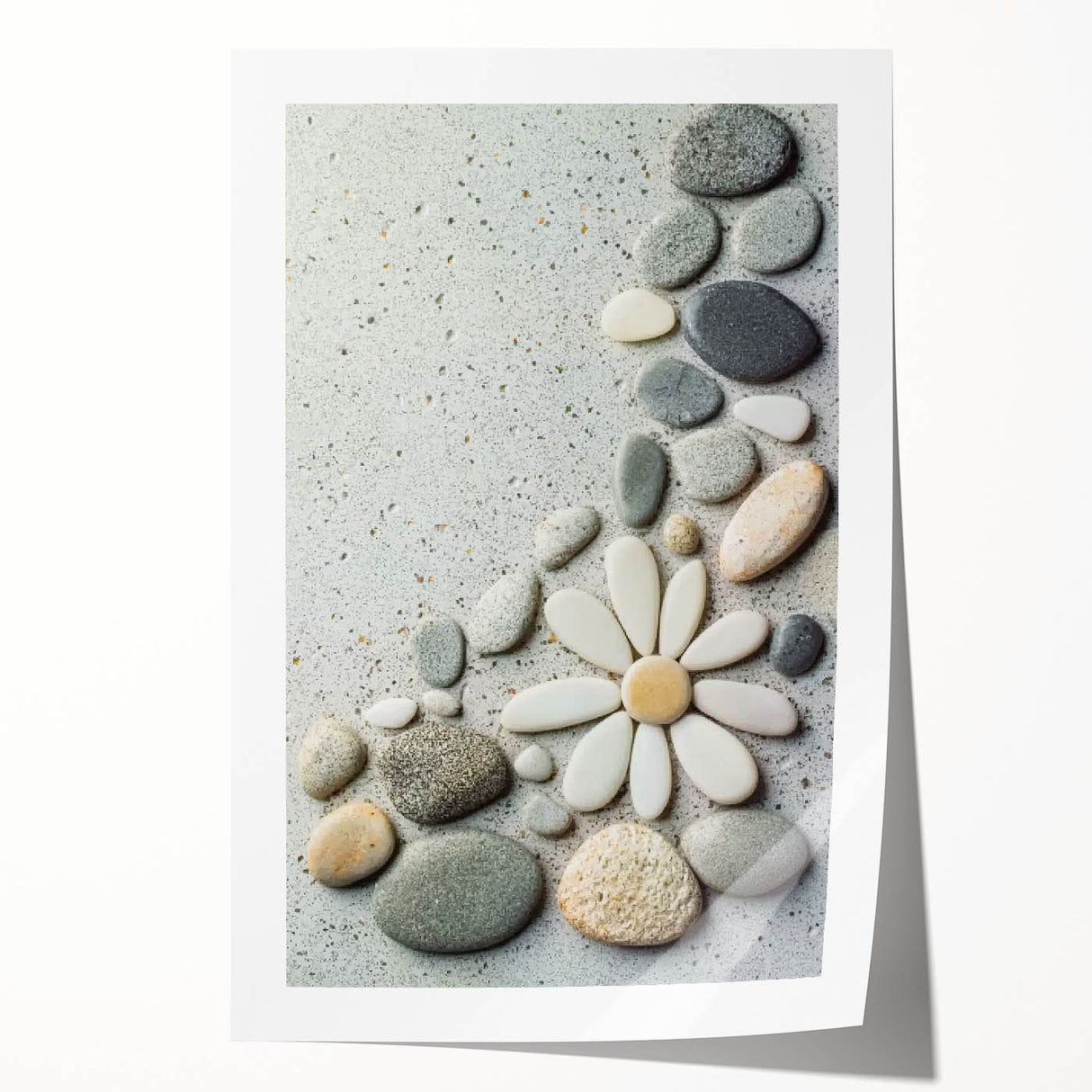 Vibrant landscape print depicting serene tropical beaches with soft waves and golden sand, elegantly rolled for easy display and shipping in a protective tube.