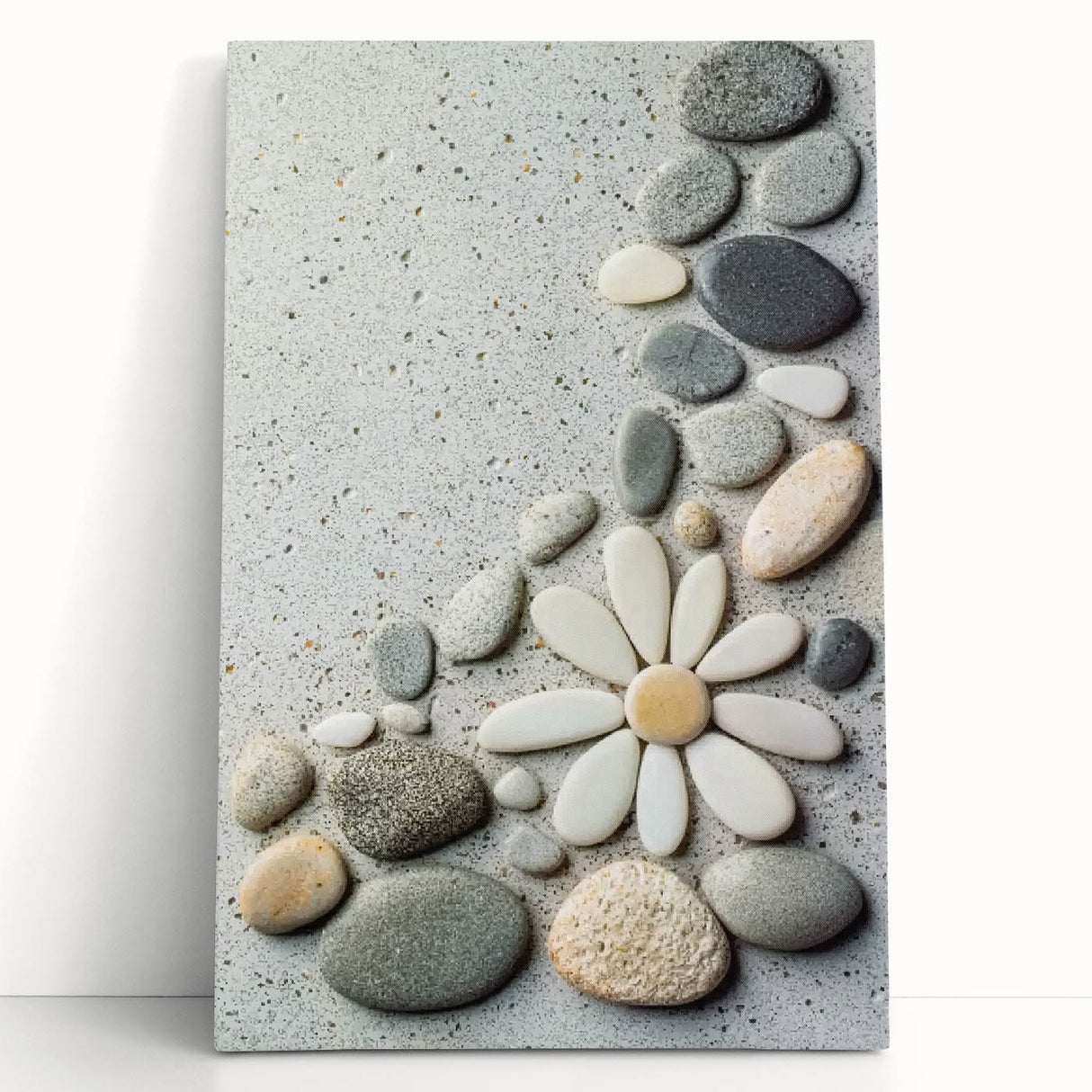 Stretched canvas artwork depicting a serene beach landscape, featuring soft pastel colors and gentle waves, perfect for enhancing coastal-themed decor in homes or offices.