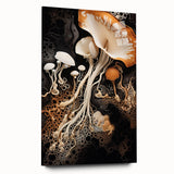 Large abstract wall art on acrylic glass featuring swirling blue and gray hues, suitable for bedroom or dining room decor.