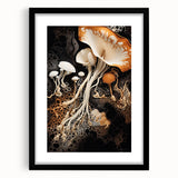 Extra large abstract art print featuring textured swirls in vibrant colors on a framed canvas, ideal for living room decor.