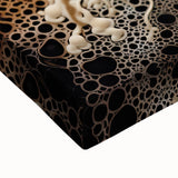 Black and white landscape art painting on stretched canvas, featuring a detailed tree silhouette.