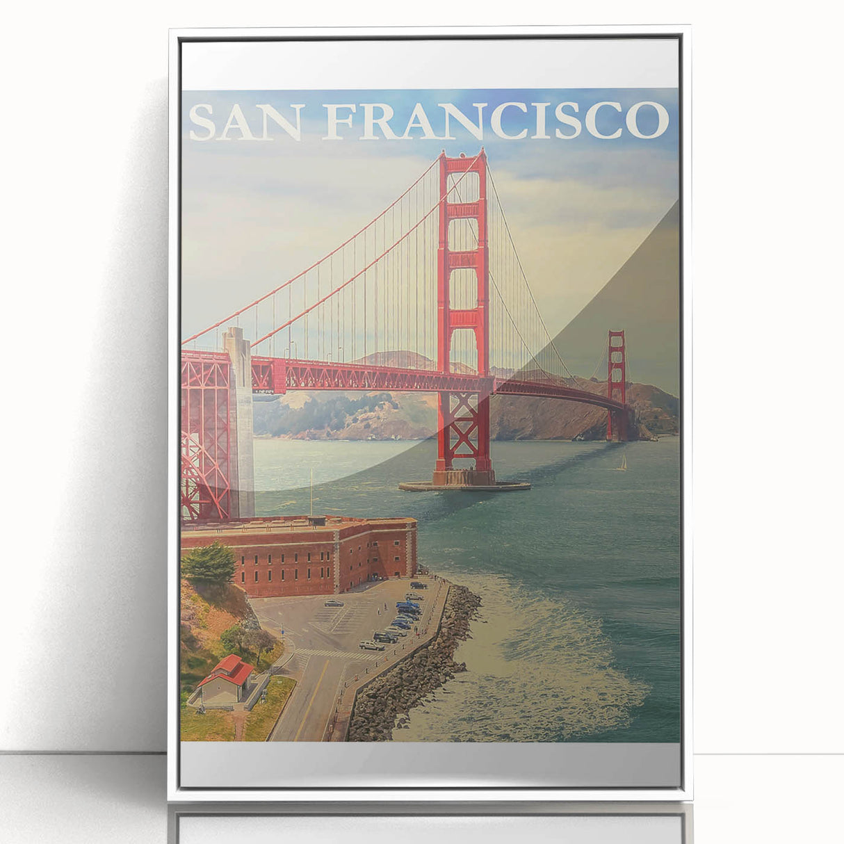 Vintage San Francisco Travel Poster - Golden Gate Bridge Art
