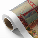 Vintage San Francisco Travel Poster - Golden Gate Bridge Art