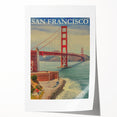 Vintage San Francisco Travel Poster - Golden Gate Bridge Art