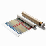 Vintage San Francisco Travel Poster - Golden Gate Bridge Art