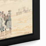 Four Fishwives on the Beach Realism Art Print - Winslow Homer Coastal Scene