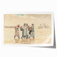 Four Fishwives on the Beach Realism Art Print - Winslow Homer Coastal Scene