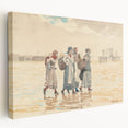 Four Fishwives on the Beach Realism Art Print - Winslow Homer Coastal Scene
