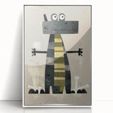 Playful Crocodile – Boys Room Wall Art