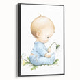 Baby with Flowers Nursery Wall Art – Kids Room & Baby Room Decor
