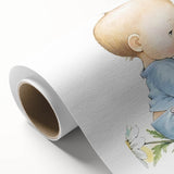 Baby with Flowers Nursery Wall Art – Kids Room & Baby Room Decor