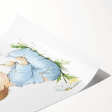 Baby with Flowers Nursery Wall Art – Kids Room & Baby Room Decor