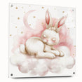 Sleeping Bunny - Kids Room Wall Art Canvas and Framed Options