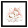 Sleeping Bunny - Kids Room Wall Art Canvas and Framed Options