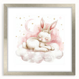 Sleeping Bunny - Kids Room Wall Art Canvas and Framed Options