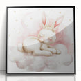Sleeping Bunny - Kids Room Wall Art Canvas and Framed Options