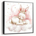 Sleeping Bunny - Kids Room Wall Art Canvas and Framed Options